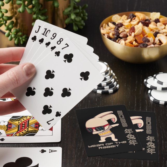 2023 JAHR DER RABBIT chinesischen Geschenkidee Neu Spielkarten (In Situ)