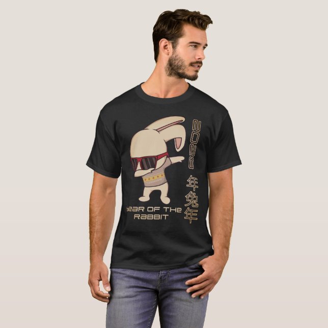 2023 JAHR DER RABBIT chinesischen Geschenkidee Neu T-Shirt (Vorne ganz)