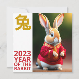 2023 Jahr des Kaninchen Chinesisches Neujahr   2 Einladung