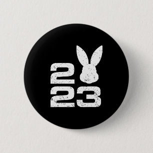 2023 Jahr des Kaninchens Zodiac Chinesischer Luna Button