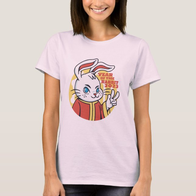 2023 Jahr, wenn das Kaninchen T-Shirt (Vorderseite)