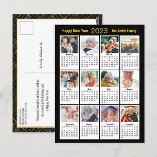 2023 Kalender 12 Foto Moderne Familienschrift Postkarte
