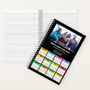2023 Kalender Business Custom Foto Modernes Black Notizbuch
