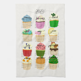 2023 Kalender Cupcake Küche Handtuch Tea