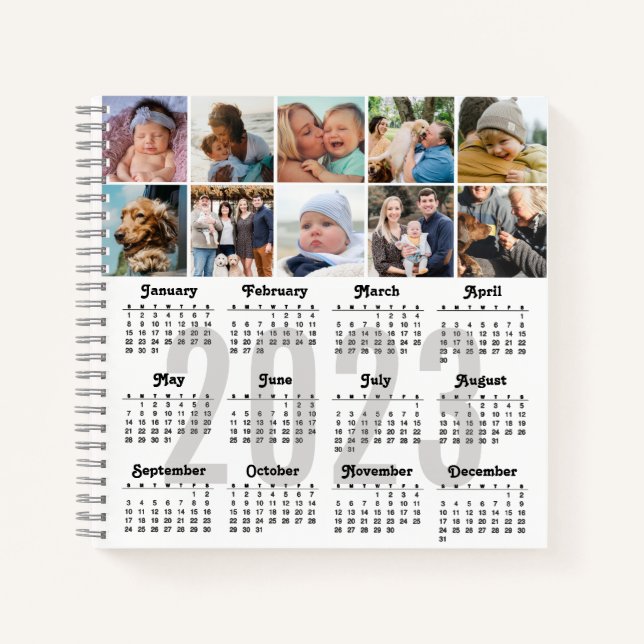 2023 Kalender Custom 10 Family Foto DIY Moderne Notizbuch (Vorderseite)