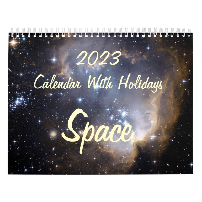 2023 Kalender mit Ferien - Weltraum (Titelbild)