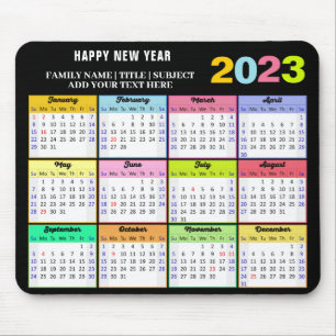 2023 Kalender Modern Custom Title Colorful Mousepad