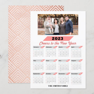 2023 Kalender Modernes Foto Gruß Feiertagskarte