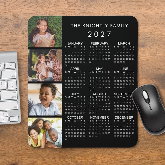 2023 Kalenderreihe 4 Foto Personalisiert Mousepad (Von Creator hochgeladen)