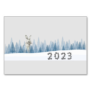 2023 Kaninchenjahr, neues Jahr Tischnummer