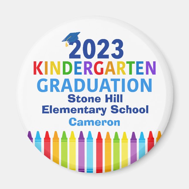 2023 Kindergarten Abschluss Niedliche Zollschule Magnet (Vorne)