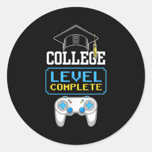 2023 lustiger College-Level-Videospieler vollständ Runder Aufkleber