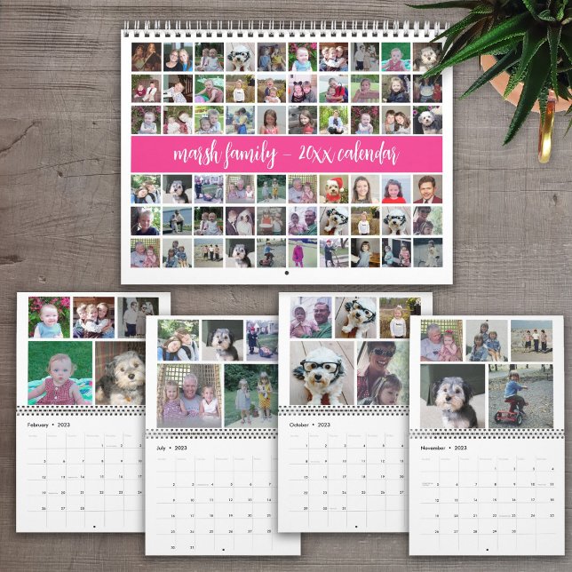 2023 Moderne 60-Foto - Hot-Pink Custom Kalender (Von Creator hochgeladen)