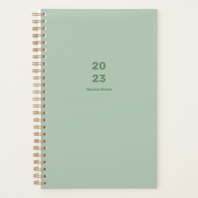 2023 moderner minimalistischer wöchentlicher Name  Planer (Vorderseite)