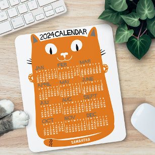 2023 Monatlicher Kalender Mittelalterliche Orangen Mousepad