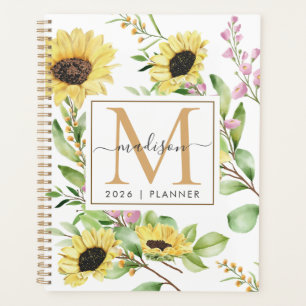 2023 Monogramme Tournesol hebdomadaire Mensuel Non