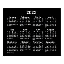 2023 Neon White Wandkalender von Janz Poster