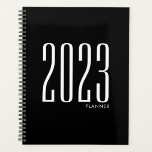 2023 Noir hebdomadaire mensuel non daté