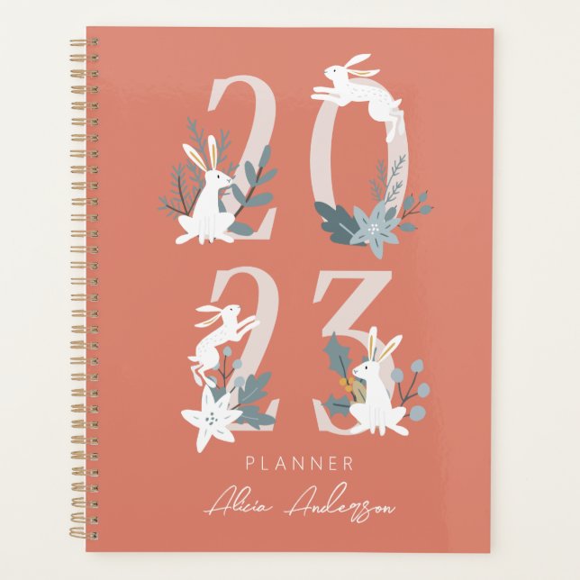 2023 Planteur de lapin à fleurs et à feuillage rou (Devant)
