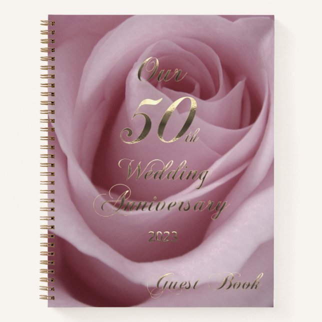 2023 Rose Goldene Hochzeit Unser 50-jähriges Beste Notizbuch (Vorderseite)