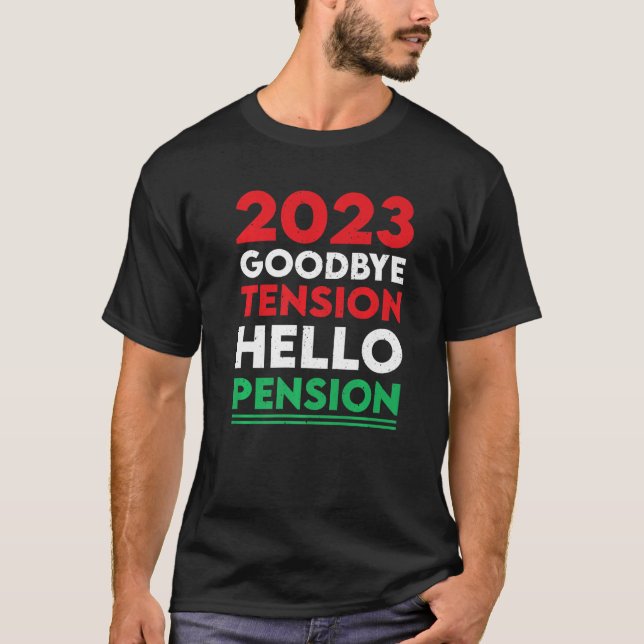 2023 Ruheständlerin Berufliche Ruhegehälter T-Shirt (Vorderseite)
