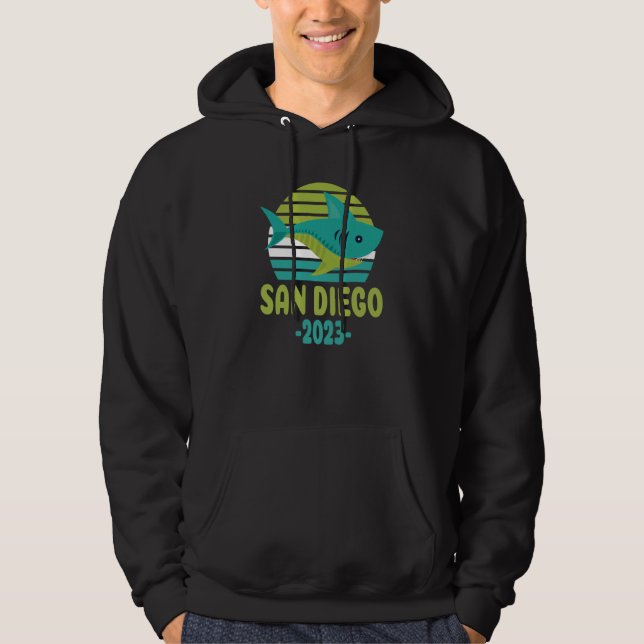 2023 San Diego California Shark Hoodie (Vorderseite)