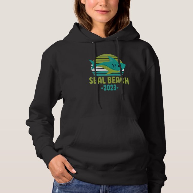 2023 Seal Beach California Shark Hoodie (Vorderseite)