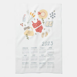 2023 Tee-Handtuchkalender Frühling Picnic Food Geschirrtuch