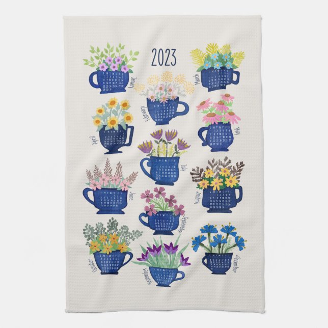 2023 Teetücher Blume im Tessin Teatro Sociale Bell Geschirrtuch (Vertikal)
