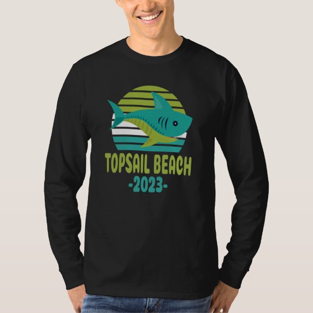 2023 Topsail Beach North Carolina Shark T-Shirt (Vorderseite)