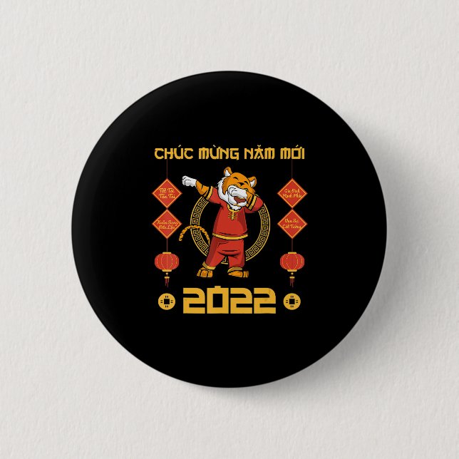 2023 Vietnamesischer Lunar Neujahr Chuc Mung Nam M Button (Vorderseite)