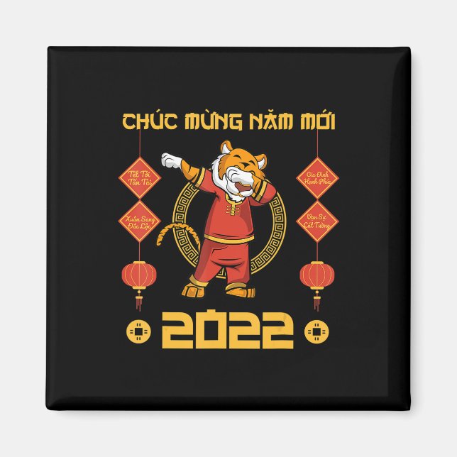 2023 Vietnamesischer Lunar Neujahr Chuc Mung Nam M Magnet (Vorne)