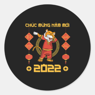 2023 Vietnamesischer Lunar Neujahr Chuc Mung Nam M Runder Aufkleber