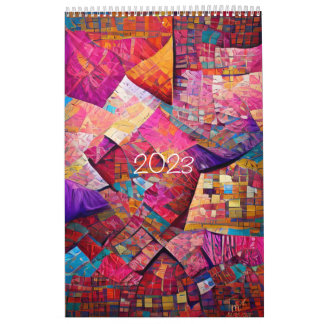2023 Waiola Quilting OnePage MediumCalendar, Weiß Kalender