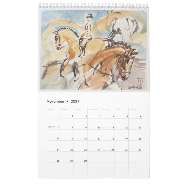 2023 Wandkalender mit original Equine Art (Nov 2027)
