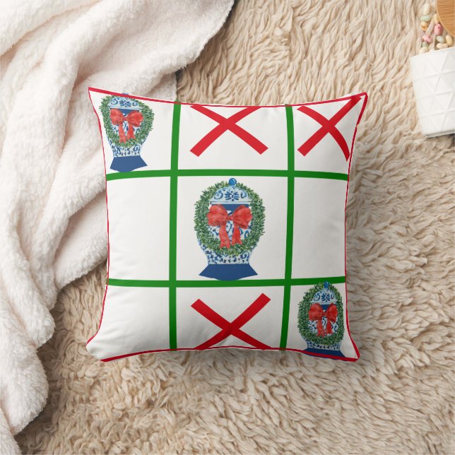 2023 Weihnachtsginger Jars tic tac toe Kissen (Decke)