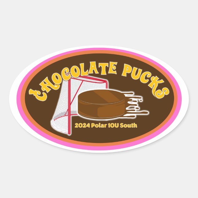 2024 10U Cubes de chocolat sud - Autocollant ovale (Devant)