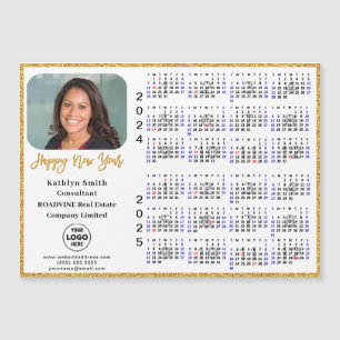 2024 2025 Kalender Gold Corporate Foto Magnetic Magnetkarte