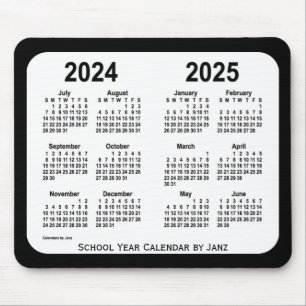 2024-2025 Schwarz-Weiß-Schulkalender von Janz Mousepad