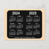 2024-2025 Wheat Neon Mini School Calendar by Janz