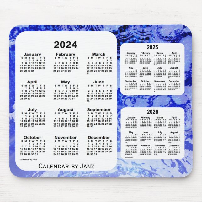 2024-2026 Blue Galaxy 3 Year Calendar by Janz Mousepad (Vorne)