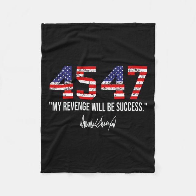 2024 45 47 Meine Rache wird Erfolg American Fla Fleecedecke (Vorderseite)