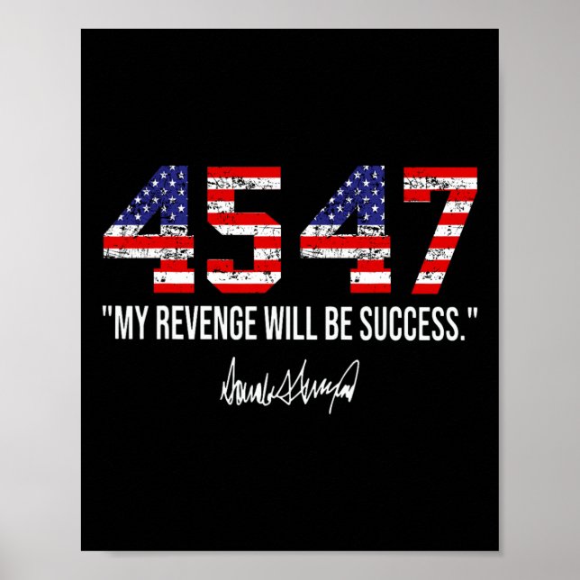 2024 45 47 Meine Rache wird Erfolg American Fla Poster (Vorne)