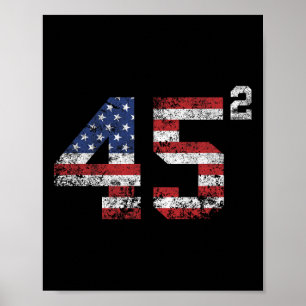 2024 45 Square Second Term USA Vintag Poster