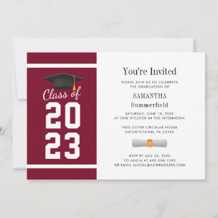 2024 Abschluss Minimalistisches Foto Grad Party Einladung