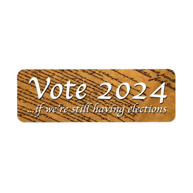2024 abstimmen, wenn wir noch Wahlen haben (Vorne)