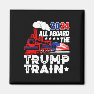2024 Alle an Bord der Trump-Bahn US-amerikanische Magnet