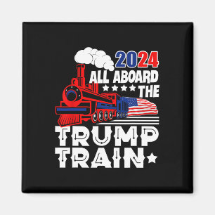 2024 Alle an Bord der Trump-Bahn US-amerikanische Magnet