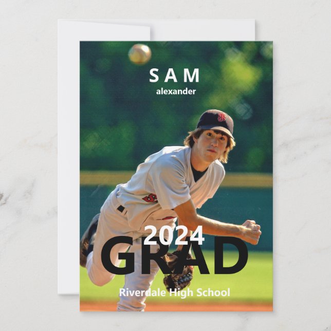 2024 Ankündigung des Baseball Foto Abschluss (Vorderseite)