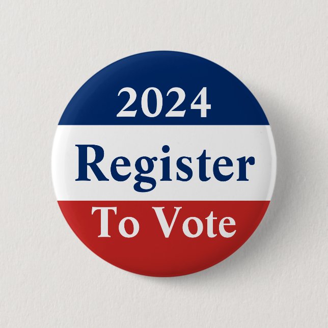 2024 Anmelden, um über die Schaltfläche Rot, Weiß  Button (Vorderseite)